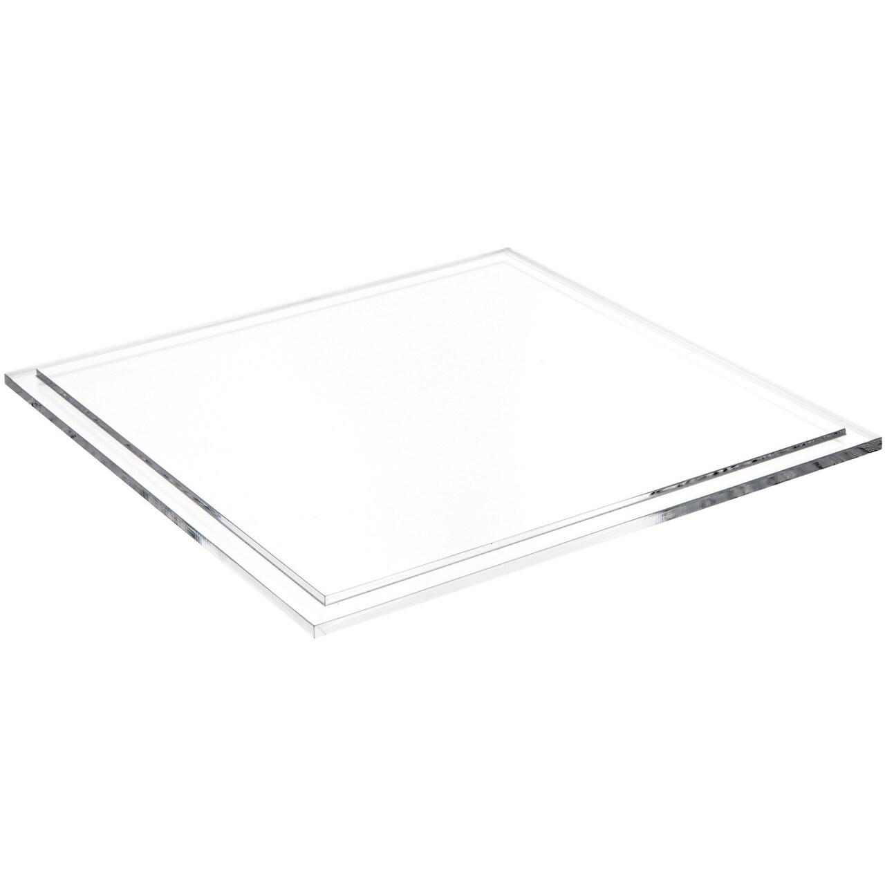 Plymor Clear Acrylic Square Display Base, 10.625" W x 10.625" D x 0.3125" H